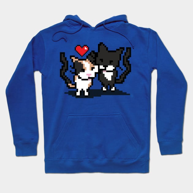 Pixel Cat Love Hoodie by pixelcat